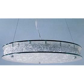 Contemporary Lamps, Odyssey Twenty-Four Light Glass and Aluminum Round Hanging Pendant by... by Eurofase