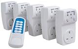 Electronics : RF Remote Control Mains Socket Set, 5 Sockets