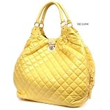 Yellow Monica Faux Leather Hobo Bag Purse Handbag