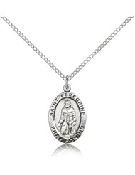Sterling Silver St. Peregrine Pendant - 18" Chain
