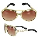 Elvis Signature Glasses Gold Adult