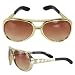 Elvis Signature Glasses Gold Adult