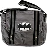 BATMAN Retro Logo Gray Canvas Messenger Bag
