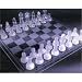 NEW Large Luxury Frosted/Polished GLASS CHESS BOARD SET