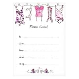 Box of 10 Lingerie Party Fill-In Invitations