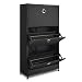 Whitmor  6309-2770-BLK-BB 3 Tier Shoe Cabinet, Black