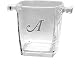 Culver Inc. Monogram A Glass Square Base Cooler / Ice Bucket