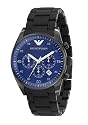 ARMANI - AR5921 - Montres Homme - Quartz - Bleu - Bracelet Acier Inoxydable Noir