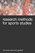 Research Methods for Sports Studies