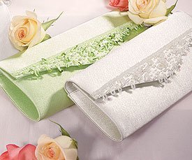 Click here to buy Iridescent Seed Pearl Evening Bag - Ivory Satin by SHOPZEUS.