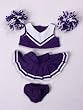 20194-Purple & White Cheerleader Clothes for 14" - 18" Stuffed Animals and Dolls