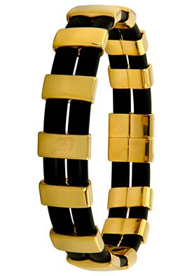 41Z9aiTrNKL Invicta Mens 5958 Elements Collection Double Black Rubber Straps with Gold Tone Stainless Steel Links Bracelet