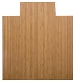 Anji Mountain Bamboo Rug Co. 48-Inch-by-52-1/2-Inch Bamboo Roll-Up Chair Mat, 8mm Thick, felt backing, Natural