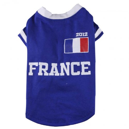 Hunde-Nationaltrikot Frankreich 2012 EM004C-S von Doggydolly