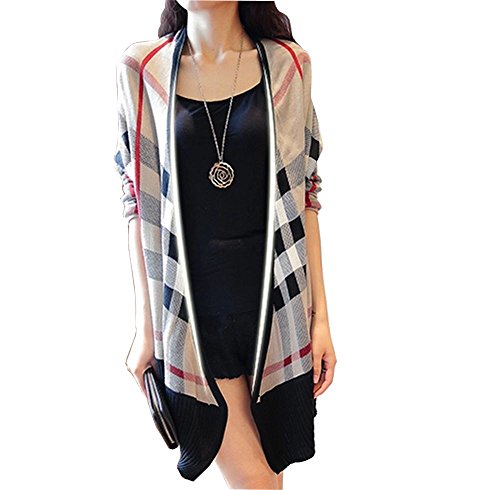 TransFG レディース アウター カーディガン 羽織り物 格子柄 チェック 0955