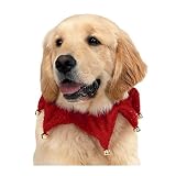 Pet Supplies : Glittery Red Bell Scrunchy Collar