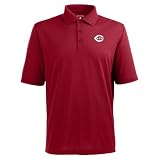 Cincinnati Reds Pique Xtra Lite Polo Shirt (Team Color)