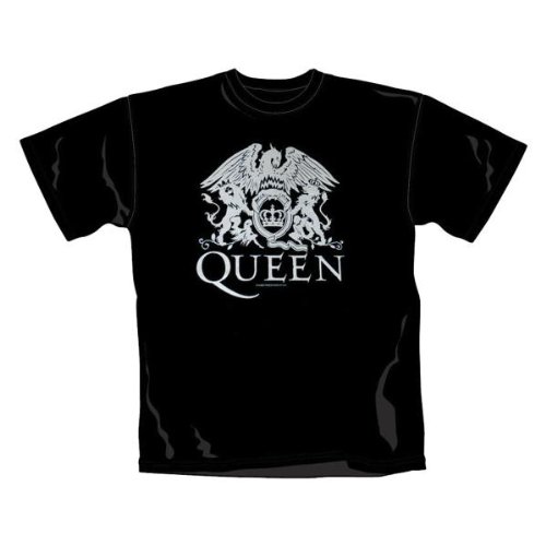 Mens Queen – Silver Crest T-Shirt Black 0588TSBPM Medium