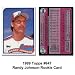 1989 Topps Randy Johnson Baseball Rookie Card In Protective Display Case