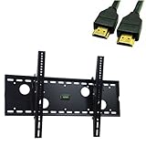 VideoSecu Black Tilt Wall Mount Bracket for Vizio 37 inch HDTV Plasma/LCD TV with Free 7ft HDMI Cable