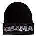 Barack Obama Beanie - Black Knit Winter Cap with "OBAMA" Rhinestones, Great Gift Idea