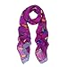 Elegant Birds Print Fashion Scarf, Purple