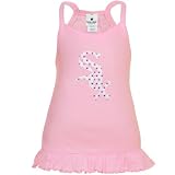 MLB Chicago White Sox Toddler Girls Pink Ruffle Logo Tunic Tank Top