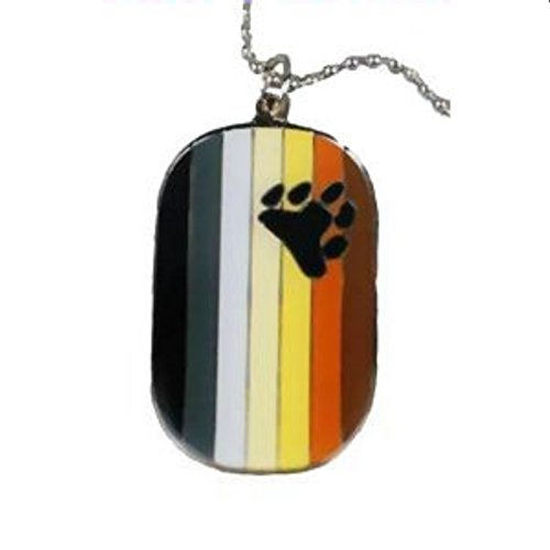 Gay Rainbow Sisters Bear Flag Dog Tag Pendant