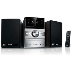 Philips MCM 207 Kompaktanlage (CD/MP3/WMA-Player, UKW-/MW-Tuner, USB 2.0) schwarz/silber