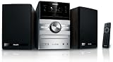 Philips MCM 207 Kompaktanlage (CD/MP3/WMA-Player, UKW-/MW-Tuner, USB 2.0) schwarz/silber