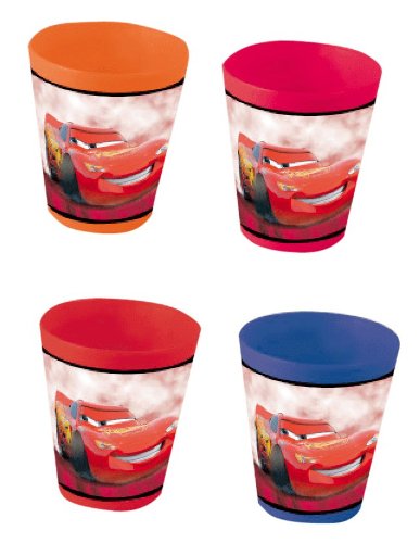 Cars 732377 - Cars 2 Trinkbecher in Plastik - 4 St&uuml;ck sortiment 8 x 9 cm Preisvergleich