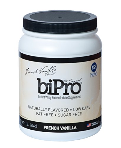 BiPro Whey Protein Isolate, 1lb. (18 Servings), French Vanilla, NSF Certified for Sport®