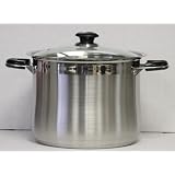 16 QT 18 10 Stainless Steel Stock Pot. Glass Lid by Prime Pacific