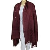 Thread Mirror Embroidery Design Wool Wrap Shawl Scarf for Women Thread Mirror Embroidery Design Wool Wrap Shawl Scarf for Women