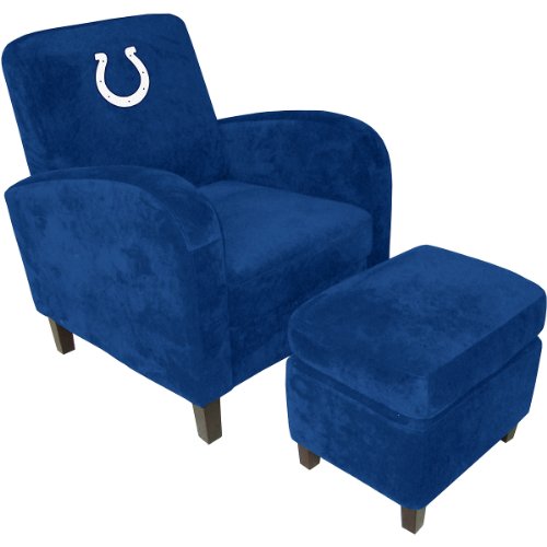 Baseline Indianapolis Colts Den Chair with Ottoman