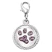 Austrian Crystal Dog Paw Print Collar Charms - Pink