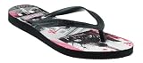 Capelli New York Paris Jet'Aime Printed Sock Ladies Fashion Flip Flop Black Combo 10