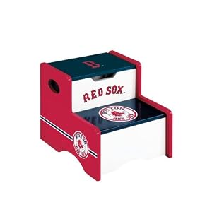 Boston Red Sox Logo Merchandise Kids Storage Step-Up Stepping Stool