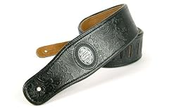 Black 'Padded Series' Faux Leather Guitar Strap for Electric/Acoustic/Bass Guitar