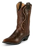 Women's Justin 11 Pull On Leather Classic Comfortable Western Cowboy Boots