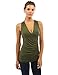 PattyBoutik Women's V Neck Ruched Side Tank Top