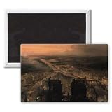 Illumination of Notre Dame to Celebrate the.. - 3x2 inch Fridge Magnet - large magnetic button - Magnet