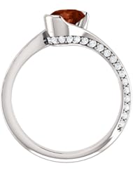Platinum 7.00x5.00mm Oval Cut Mozambique Garnet and Diamond Ring -- LIFETIME WARRANTY