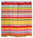 Color STRIPES FABRIC Shower CURTAIN & rings hooks NEW