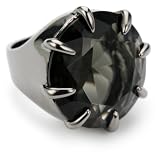 nOir Midnight Ice Claw Grip Circular Stone Rin