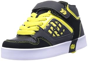 Heelys Stripes Skate Shoe (Little Kid/Big Kid),Black/Gray/Yellow/White,1 M US Little Kid