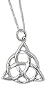 Necklace and Pendant Set - Sterling Silver Irish Celtic Trinity Knot Pendant w/18" Silver Box Chain Necklace