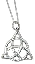 Buy Handcrafted Celtic Handcrafted Celtic Necklace and Pendant Set - Sterling Silver Irish Celtic Trinity Knot Pendant w/18" Silver Box Chain Necklace