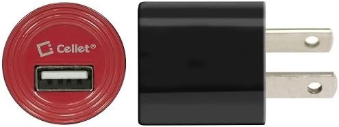 Cellet USB Home and Travel Charger with Retractable Micro USB Data Cable for Samsung S3 S4 S5 HTC One LG Nokia Motorola Smartphones