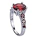YAZILIND Valentine's Day Jewelry Women Crystal Wedding Anniversary Party Ring For Women